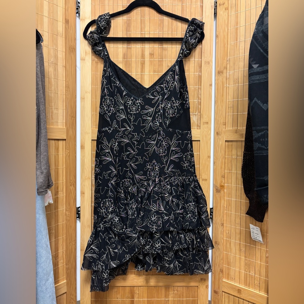 Cinq a Sept Black Ruffled Mini Dress - Picture 3 of 5